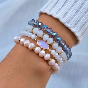 Beaded Bracelet stack of 4